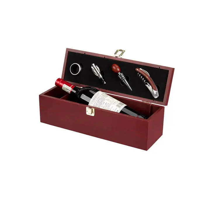 Set anggur kayu kemerahan