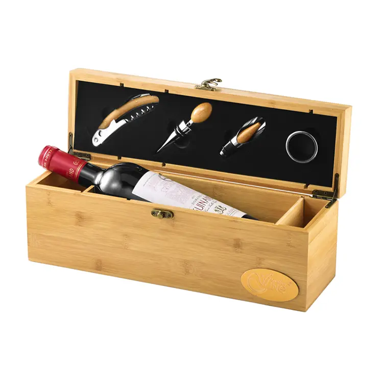 Set anggur bambu botol tunggal